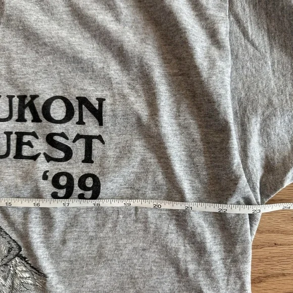 Vintage 1999 Y2K Yukon Quest T Shirt Men's XL Sled Dog Race Graphic Husky Alaska - Picture 5 of 6